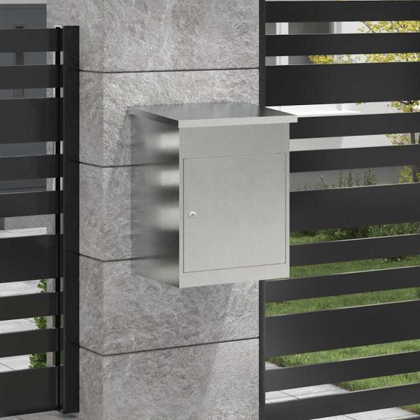 Paketdrop-Box Schwarz 44 x 35 x 59 cm Edelstahl