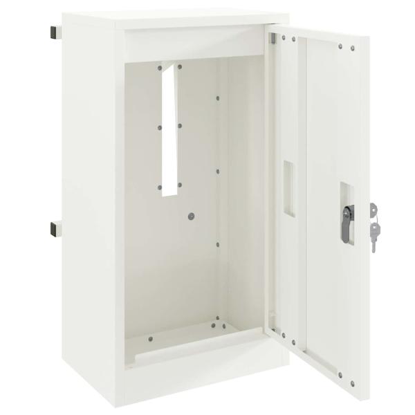 Briefkasten Weiß 30 x 23 x 55 cm Stahl