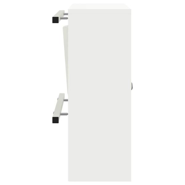 Briefkasten Weiß 30 x 23 x 55 cm Stahl