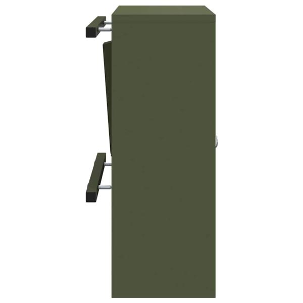 Briefkasten Olivgrün 30 x 23 x 55 cm Stahl