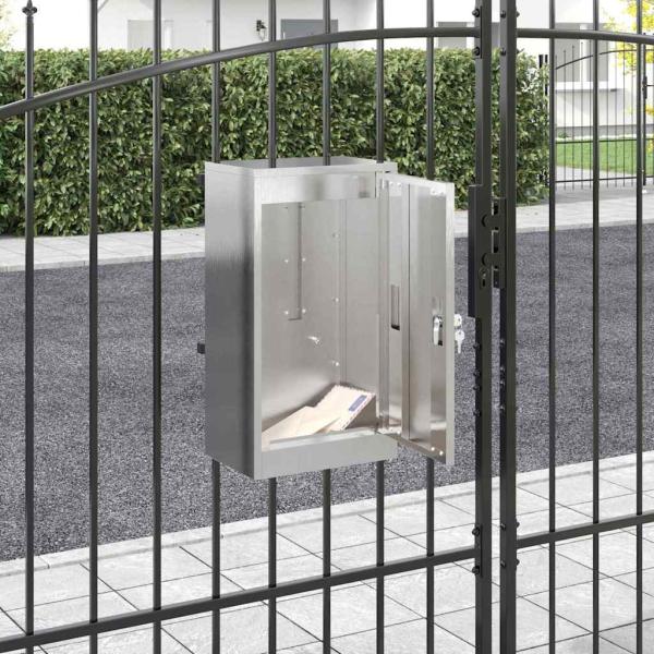 ARDEBO.de - Briefkasten Schwarz 30 x 23 x 55 cm Edelstahl