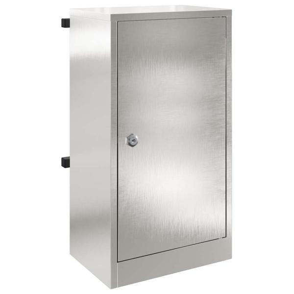 Briefkasten Schwarz 30 x 23 x 55 cm Edelstahl