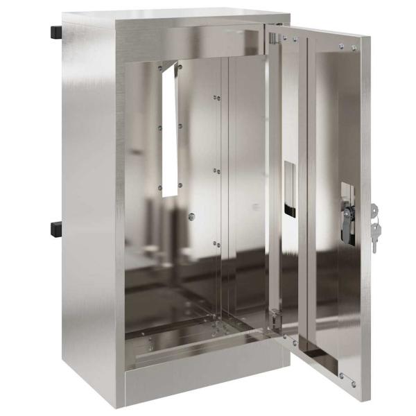 Briefkasten Schwarz 30 x 23 x 55 cm Edelstahl