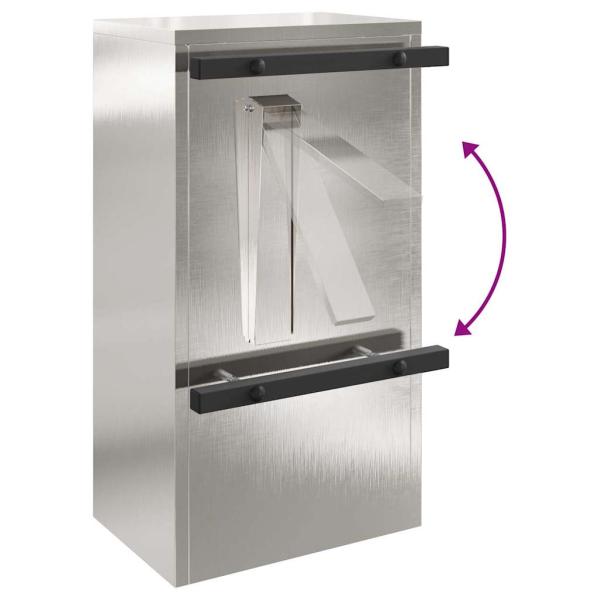 Briefkasten Schwarz 30 x 23 x 55 cm Edelstahl