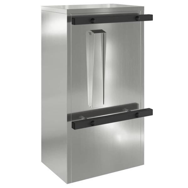 Briefkasten Schwarz 30 x 23 x 55 cm Verzinkter Stahl