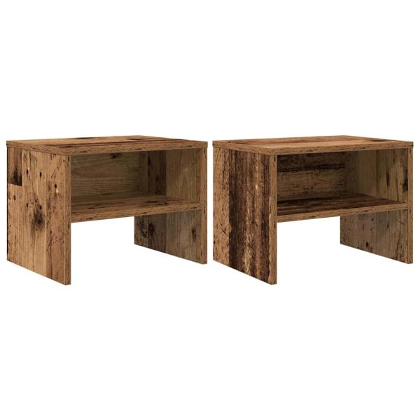 Nachttisch 2 pcs Altholz 40 x 30 x 30 cm Holzwerkstoff