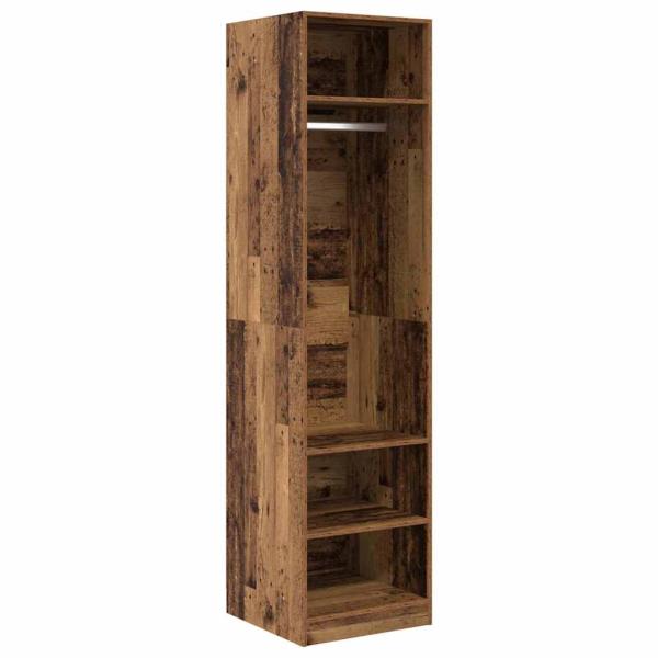 Kleiderschrank mit Regal Altholz 50 x 50 x 200 cm Holzwerkstoff
