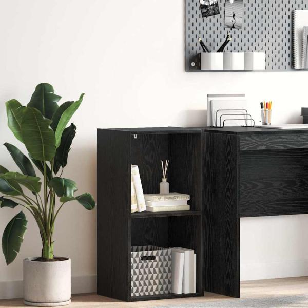 ARDEBO.de - Bücherregal Schwarze Eiche 40 x 30 x 77 cm Holzwerkstoff