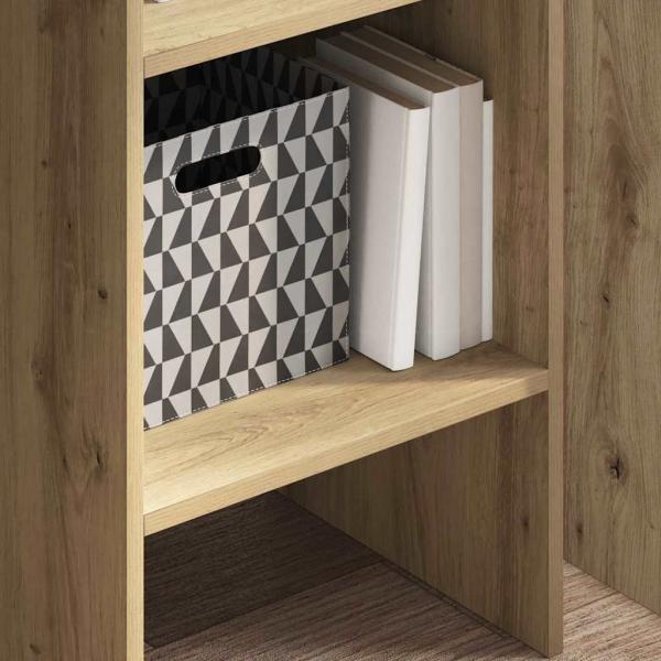 Bücherregal Eiche handwerklich 40 x 35 x 180 cm Holzwerkstoff