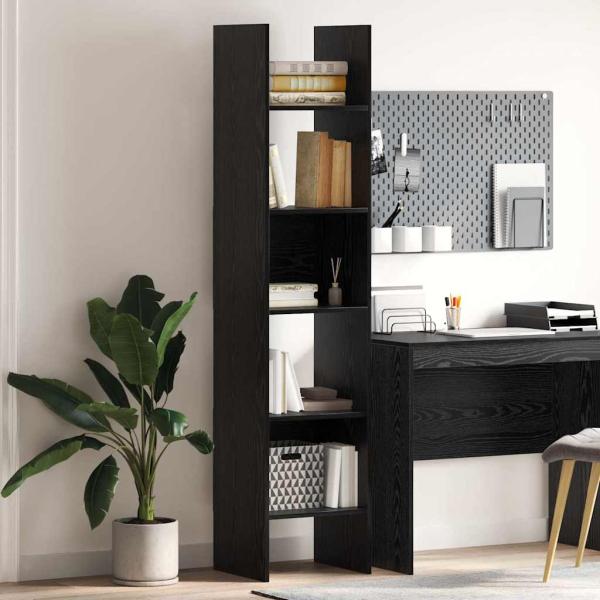 ARDEBO.de - Bücherregal Schwarze Eiche 40 x 35 x 180 cm Holzwerkstoff