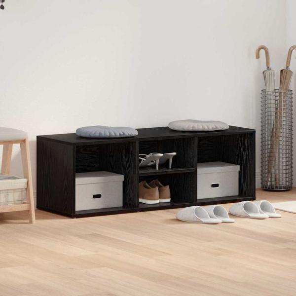 ARDEBO.de - Schuhaufbewahrungsbank Schwarze Eiche 102 x 35 x 35 cm
