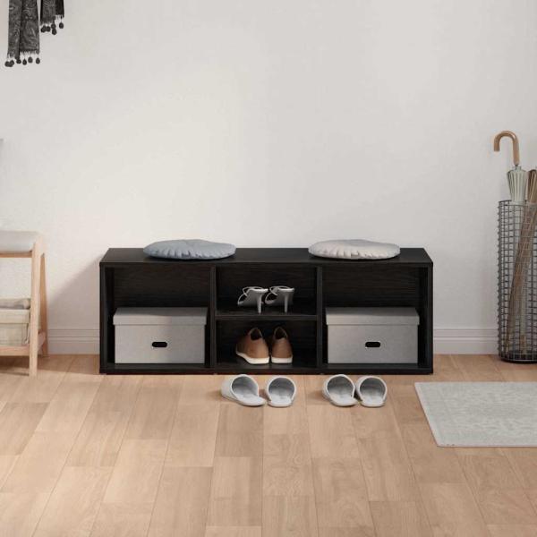 Schuhaufbewahrungsbank Schwarze Eiche 102 x 35 x 35 cm
