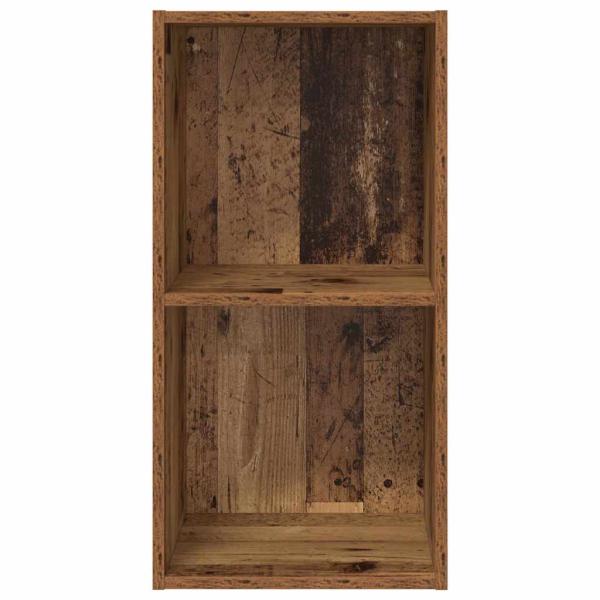 TV-Schränk mit Regal Wandmontiert mit Speicher Altholz 37 x 37 x 72 cm Holzwerkstoff