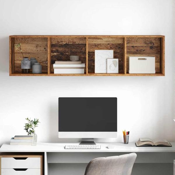 TV-Schränk mit Regal Altholz 37 x 37 x 142,5 cm Holzwerkstoff