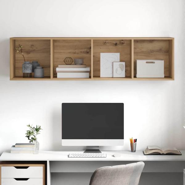 TV-Schränk Eiche handwerklich 37 x 37 x 142,5 cm Holzwerkstoff