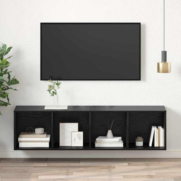 TV-Schrankset 37 x 37 x 142,5 cm Schwarz Eichen-Optik