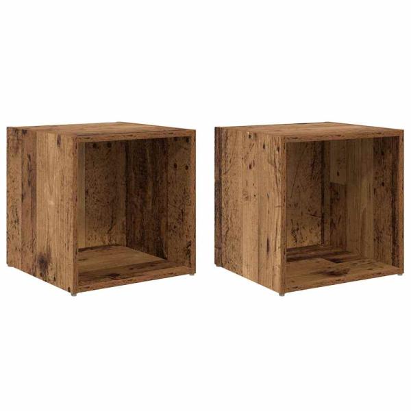 TV-Schränk 2 pcs Braun 37 x 35 x 37 cm Holzwerkstoff