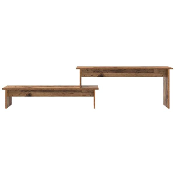 TV-Schränk mit Regal mit Speicher Altholz 180 x 30 x 43 cm Holzwerkstoff