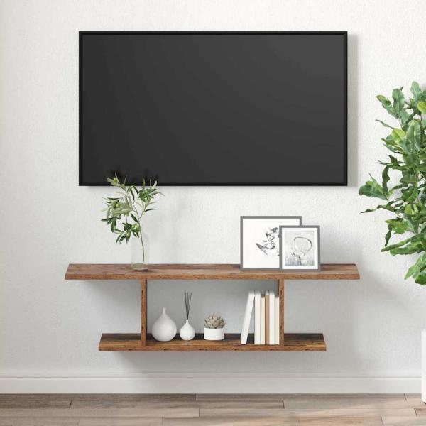 TV-Schränk mit Regal mit Speicher Braun 103 x 30 x 26,5 cm Holzwerkstoff