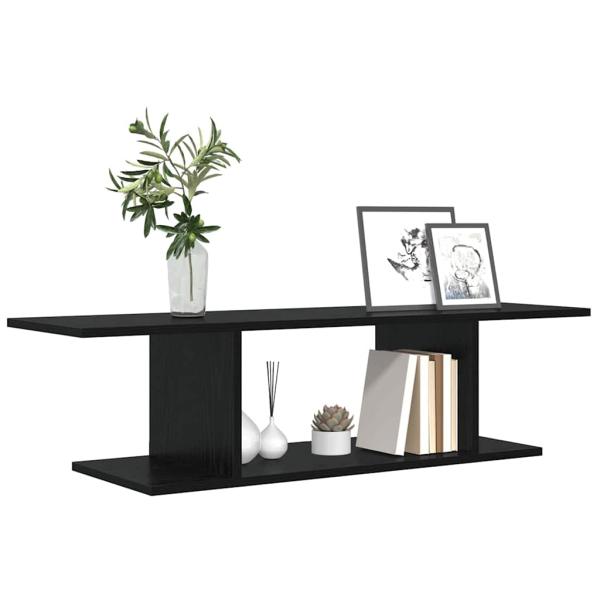 TV-Schränk mit Regal Schwarz 103 x 30 x 26,5 cm Holzwerkstoff