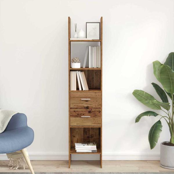 ARDEBO.de - Bücherregal Altholz 40 x 35 x 180 cm Holzwerkstoff