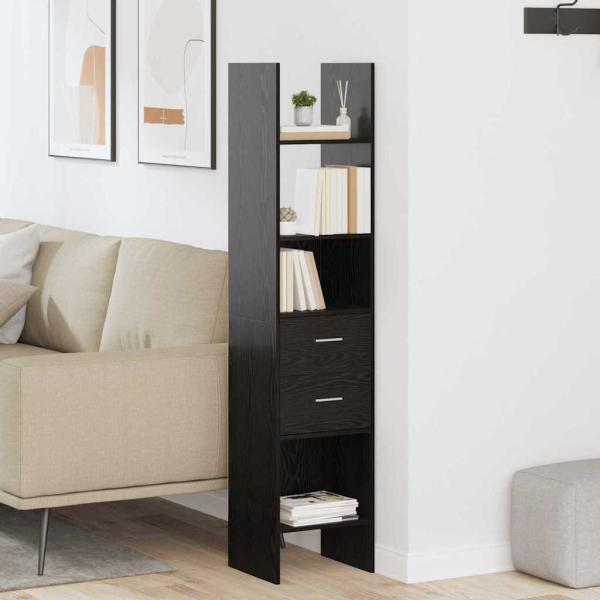 Bücherregal Schwarze Eiche 40 x 35 x 180 cm Holzwerkstoff