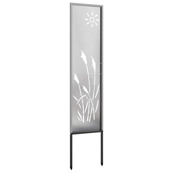 Garten dekoratives Panel Silber 32 x 140 cm Edelstahl