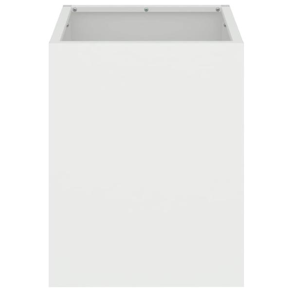 Gartenblumentopf Weiß 32 x 32 x 40 cm Kaltgewalzter Stahl