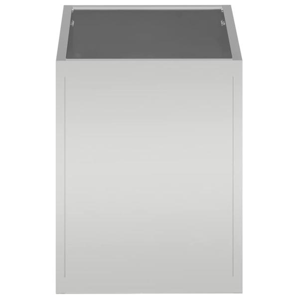 Gartenblumentopf Silber 50 x 32 x 40 cm Verzinkter Stahl