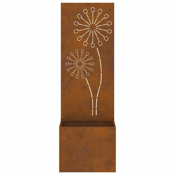 Blumentopf mit dekorativem Paneel Rostig 50 x 140 cm