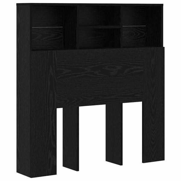 Kopfteil Schrank mit Regal Schwarze Eiche 100 x 19 x 103.5 cm