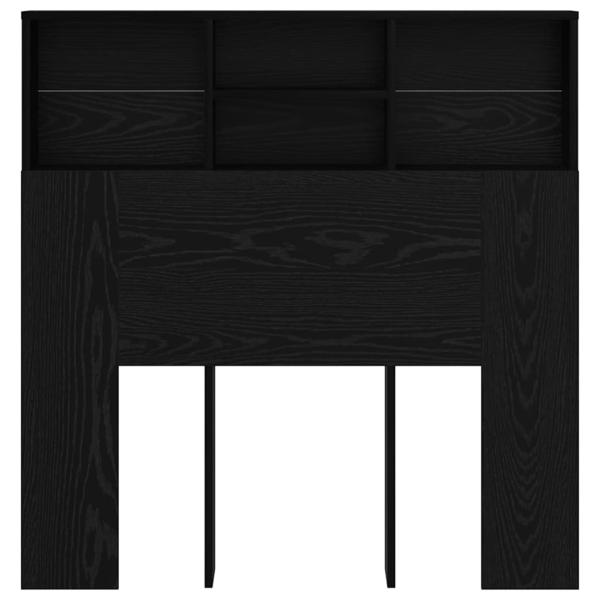 Kopfteil Schrank mit Regal Schwarze Eiche 100 x 19 x 103.5 cm