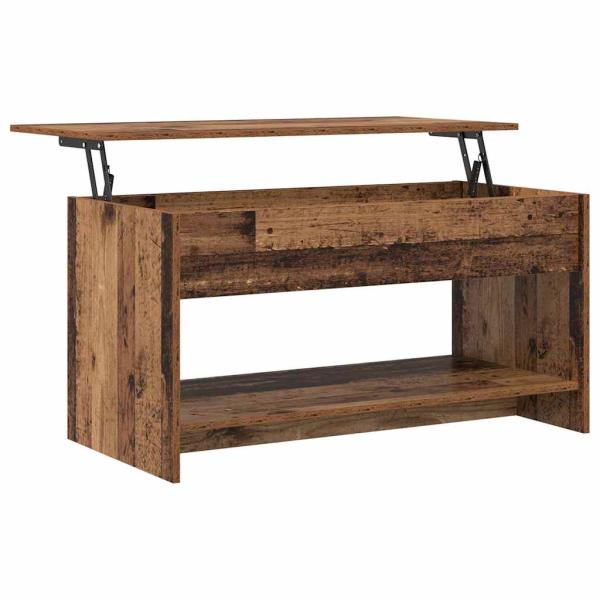 Couchtisch mit Regal Altholz 102 x 50 x 52.5 cm Holzwerkstoff