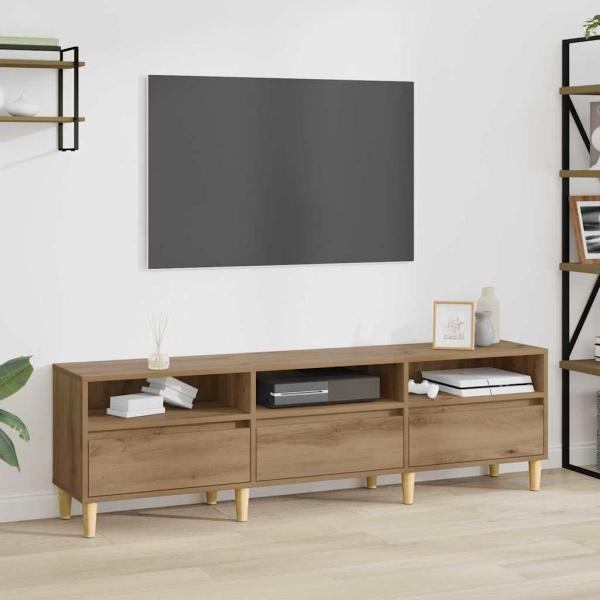ARDEBO.de - TV-Schränk Eiche handwerklich 150 x 30 x 45 cm Holzwerkstoff