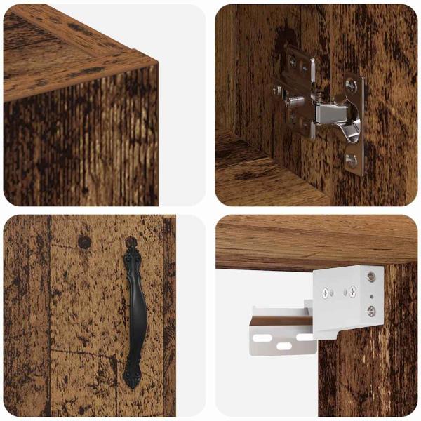 Wandschrank Wandmontiert Altholz 60 x 31 x 60 cm Holzwerkstoff