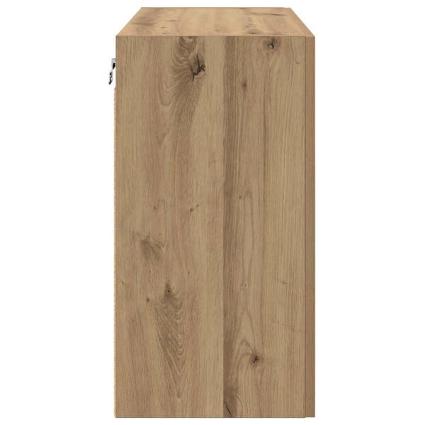 Wandschrank Eiche handwerklich 60 x 31 x 60 cm Holzwerkstoff