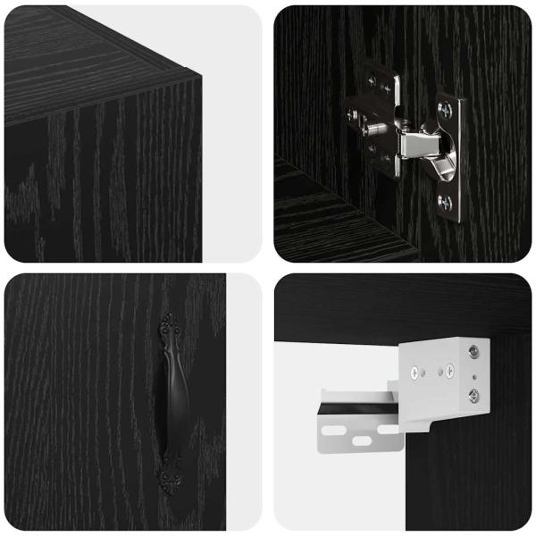 Wandschrank Schwarze Eiche 60 x 31 x 60 cm Holzwerkstoff