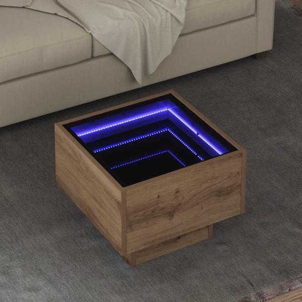 ARDEBO.de - Beistelltisch Eiche handwerklich 40 x 40 x 30 cm Holzwerkstoff