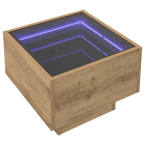 Beistelltisch Eiche handwerklich 40 x 40 x 30 cm Holzwerkstoff