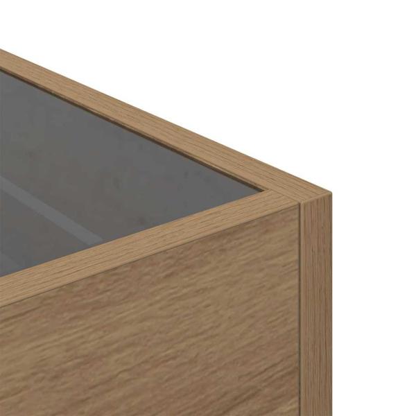 Beistelltisch Eiche handwerklich 40 x 40 x 30 cm Holzwerkstoff