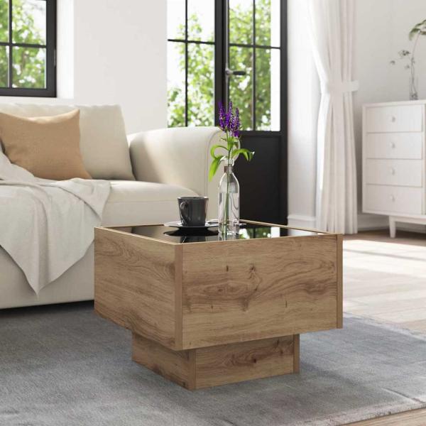 Beistelltisch Eiche handwerklich 40 x 40 x 30 cm Holzwerkstoff