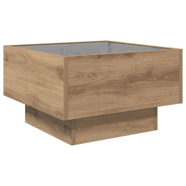Couchtisch Eiche handwerklich 50 x 50 x 30 cm Holzwerkstoff