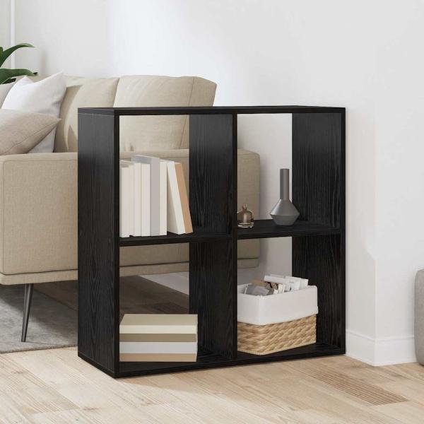 ARDEBO.de - Bücherregal Schwarze Eiche 69,5 x 29 x 69,5 cm Holzwerkstoff