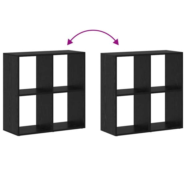 Bücherregal Schwarze Eiche 69,5 x 29 x 69,5 cm Holzwerkstoff