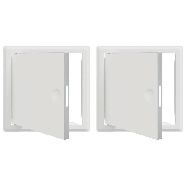 Zugangstür 2 pcs Weiß 20 x 20 cm Stahl