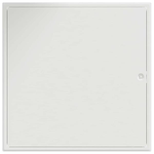 Zugangstür Weiß 60 x 60 cm Stahl