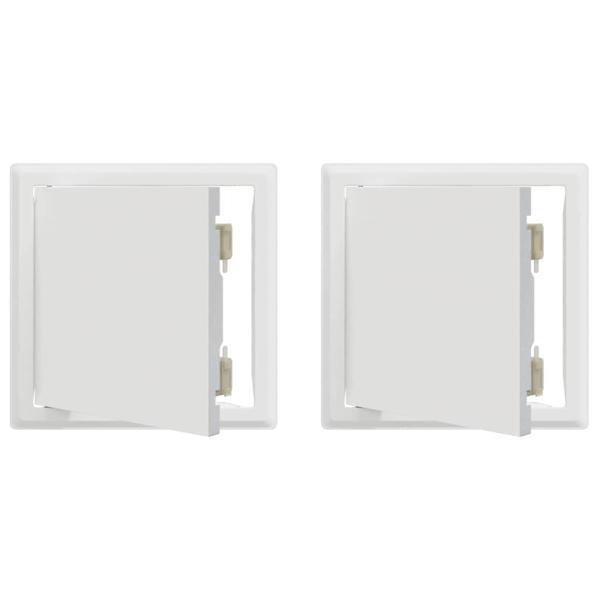 Zugangstür 2 pcs Weiß 20 x 20 cm Stahl