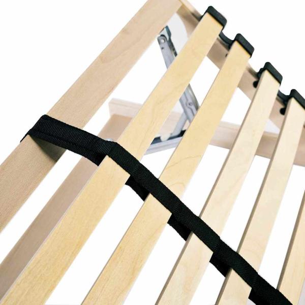 Lattenrost mit Kopfteil Beige 140 x 190 cm Holz