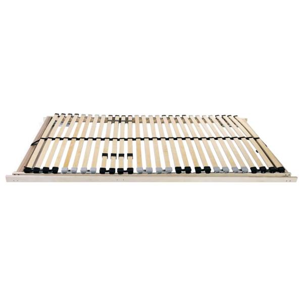 Lattenrost mit Kopfteil Braun und Schwarz und Grau 70 x 190 cm