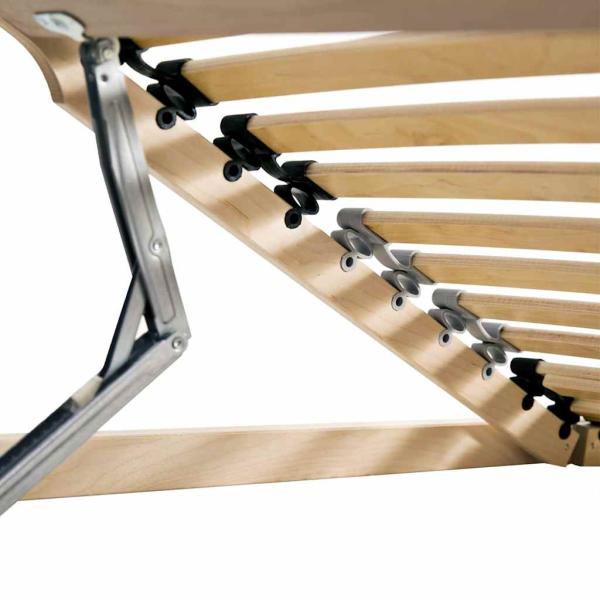 Lattenrost Schwarz und Grau 90 x 190 cm Holz und Metall